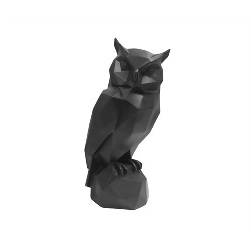 Estátua de coruja preta ORIGAMI