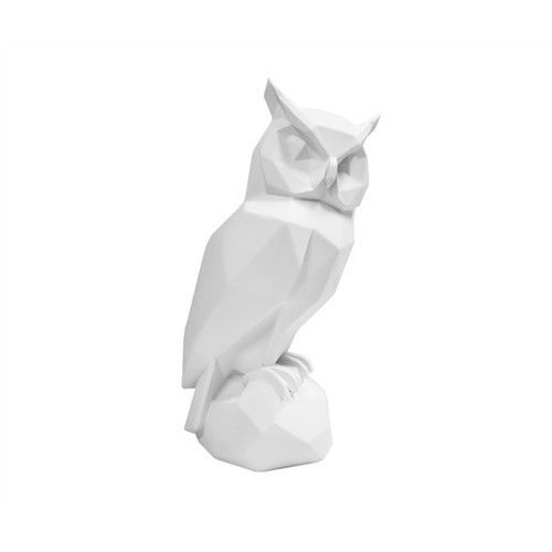 ORIGAMI white owl statue