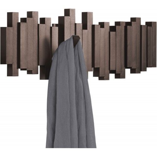 Wall coat rack with HOOK brown sticks