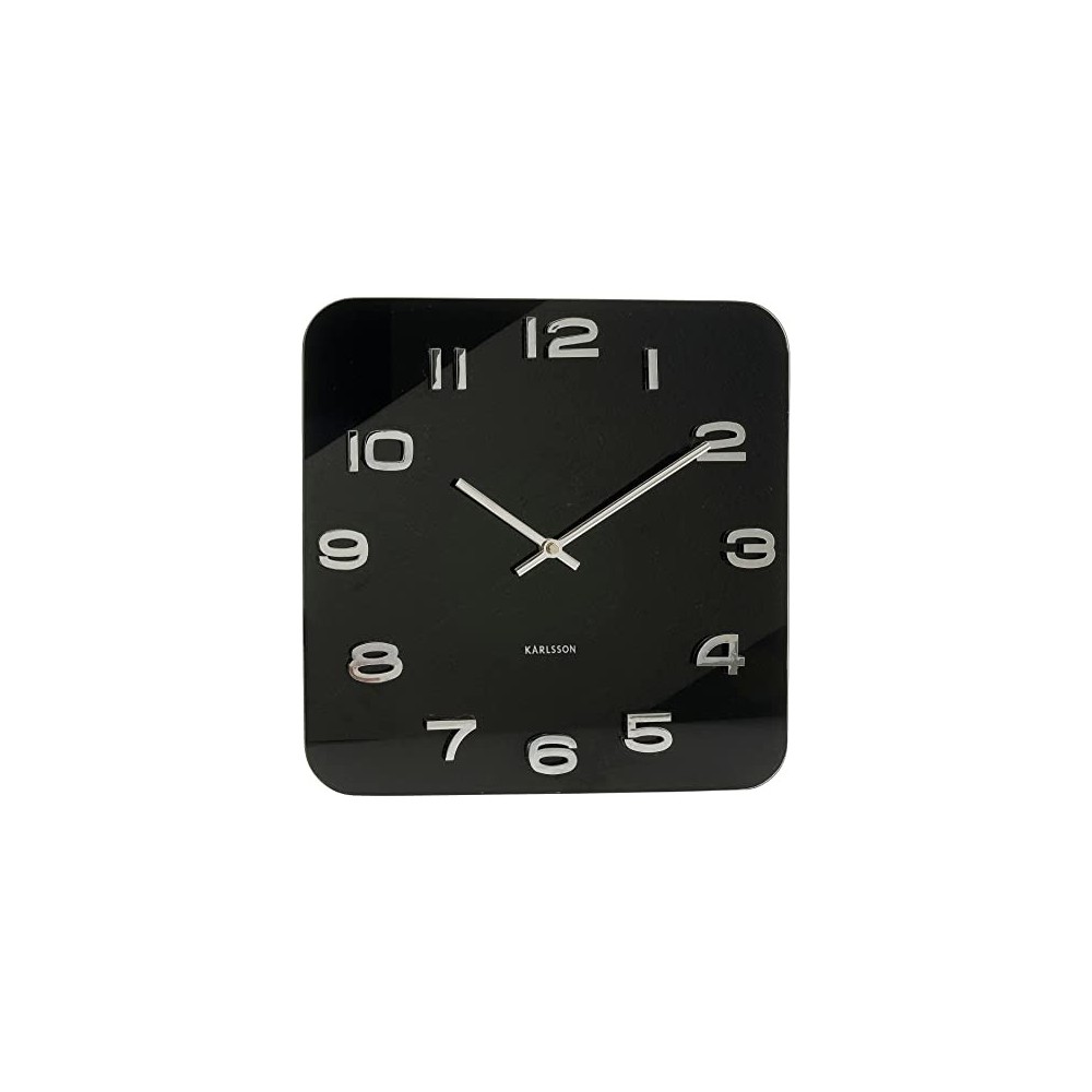 Horloge Karlsson Vintage design carrée noire 35 x 35 cm