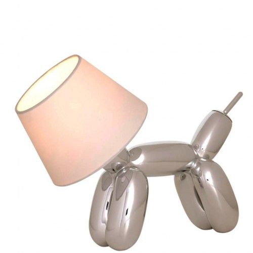 DOGGY CHROME TABLE LAMP SOMPEX