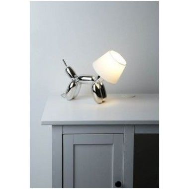 LAMPE DE TABLE CHROMEE DOGGY SOMPEX