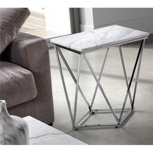 COLLISION marble and bronze steel coffee table