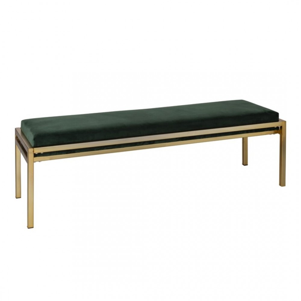 Banquette velours gris et structure chromé bronze PROUD