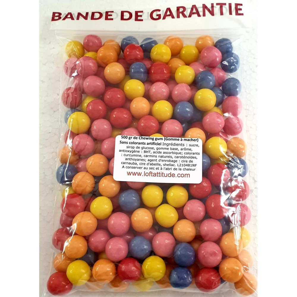 BOULES DE CHEWING GUM 500 GRAMMES