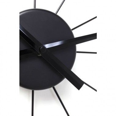 Black adhesive wall clock STICK TACK