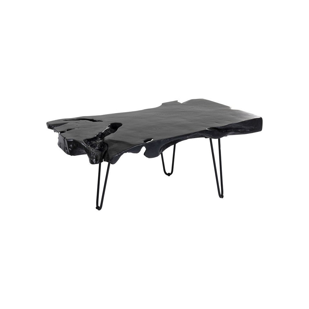 Table basse plateau bois et pieds acier ASPEN