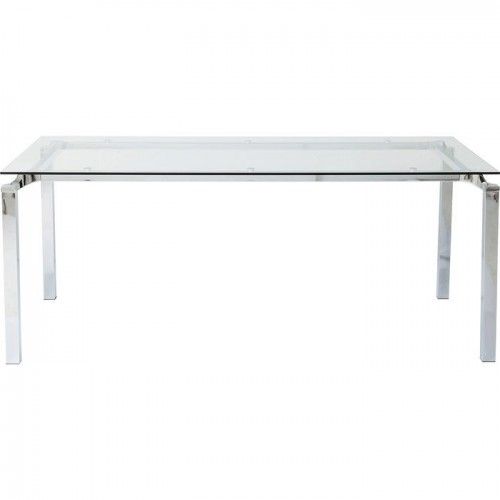 Tower 160 cm glass and chrome dining table