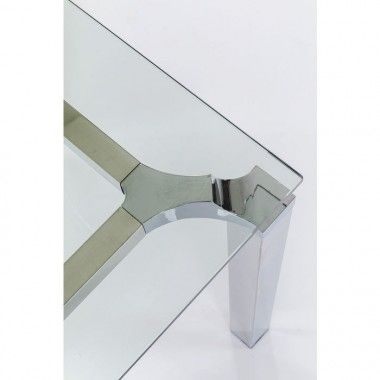 Tischglas und verchromtem Stahl LORENCO