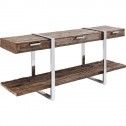 Industrial wood and steel dining table 200 RUSTICO
