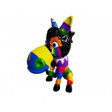Estatua de burro estampados multicolores ILLUSION