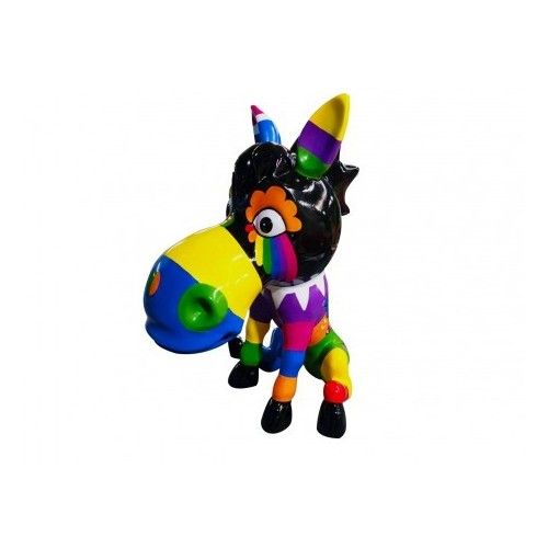 Estátua donkey multicolor motivos ILLUSION