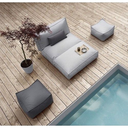 STAY light gray outdoor pouf