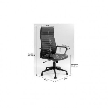 Office chair brown leather LABORA