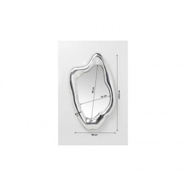 Miroir design oval aluminium DROPS