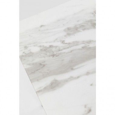 SOUTH BEACH marble effect and black steel console table