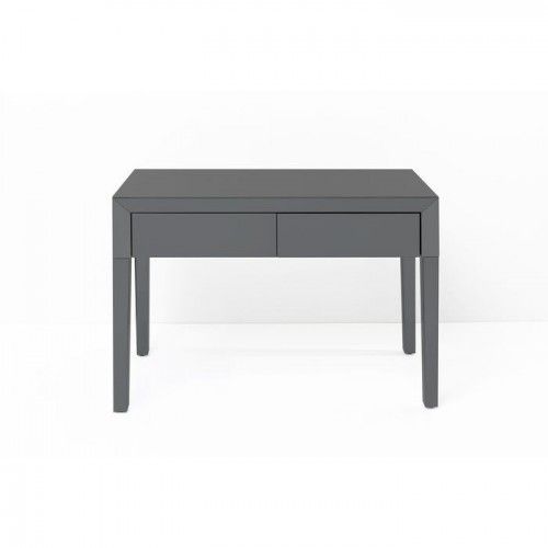 Gray wood console 2 drawers 80cm BRAN