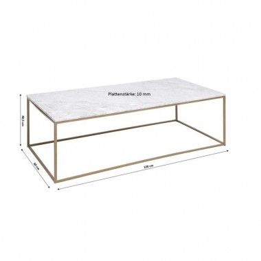 LASER marble and gold metal coffee table