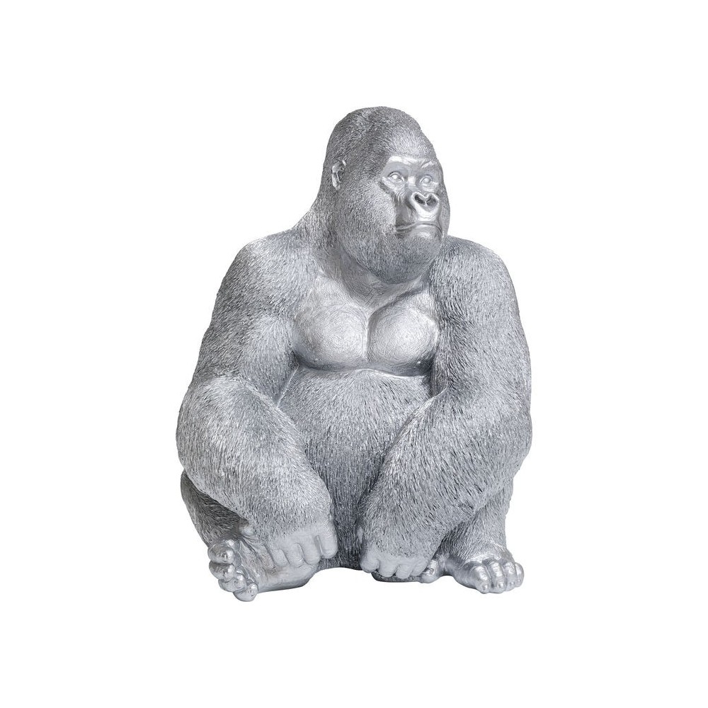 Silver gorilla statue INITIAL