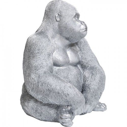Estátua gorila prata INITIAL