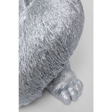 Statue iniziale di gorilla d'argento