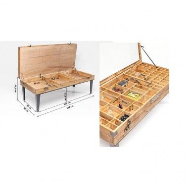 COLLECTOR salontafel van hout en metaal