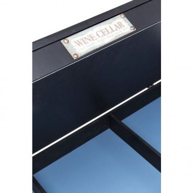 Table basse vitrine bois noir COLLECTOR