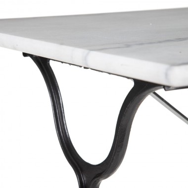 Mesa bistro rectangular de mármol 100 cm AXEL