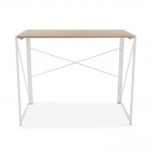 Afvouwbare tafel van hout en wit metaal TOKYO