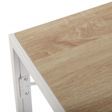 Foldable wood and white metal office table TOKYO