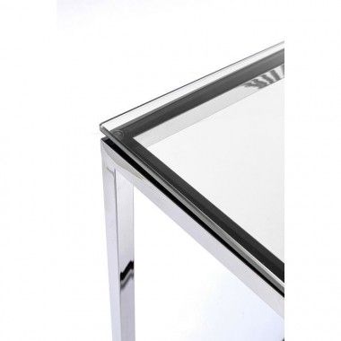 Metal and glass console 120cm LASER