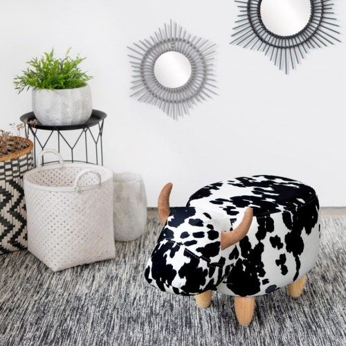 Cow stool white black fabric LA VACHE