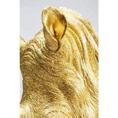 Statue tête de Rhinocéros gold SAVANA