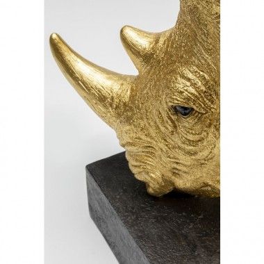 Rhinoceros head statue gold SAVANA