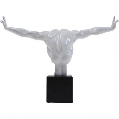 Statua bianca dell'atleta maschio ATLETA