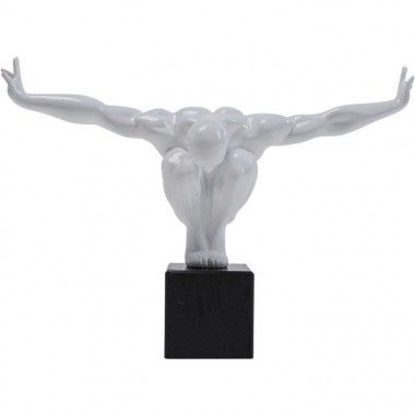Statua bianca dell'atleta maschio ATLETA