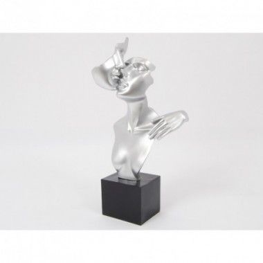 Estatua beso plata doble cara 51 cm CONSTANTIN