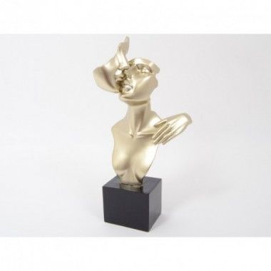 Statua bacio in oro double face 38 cm COSTANTINO