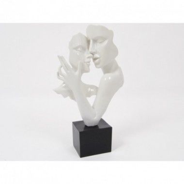 Estatua danzante doble cara blanca 50 cm CONSTANTIN