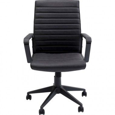 Silla de oficina LABORA efecto cuero negro