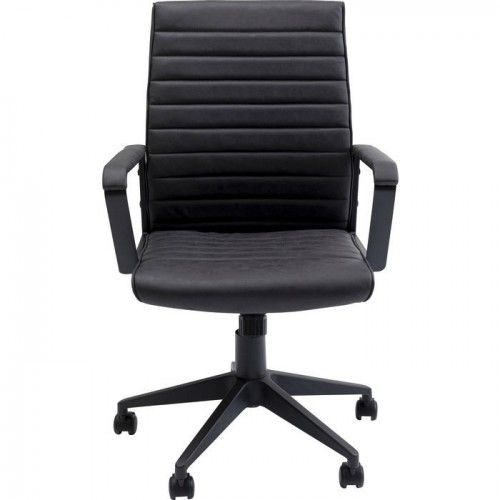 LABORA black leather effect office chair