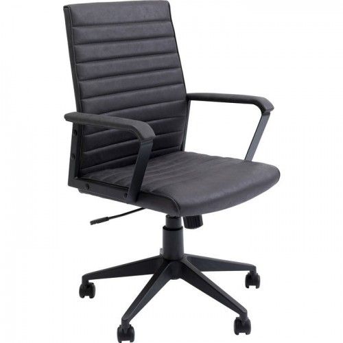 Cadeira de escritório LABORA com efeito couro preto