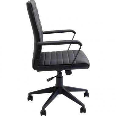 LABORA black leather effect office chair