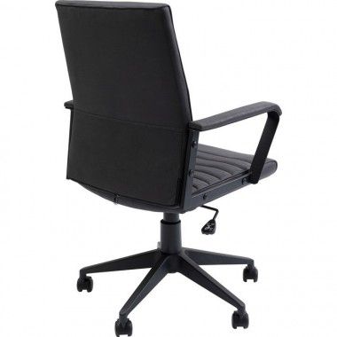 LABORA black leather effect office chair