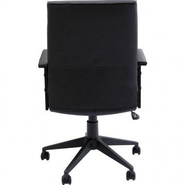 LABORA black leather effect office chair