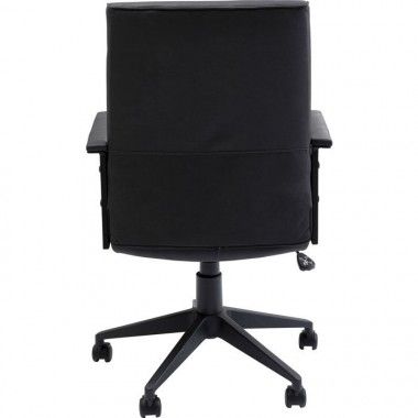 LABORA zwarte bureaustoel met leereffect