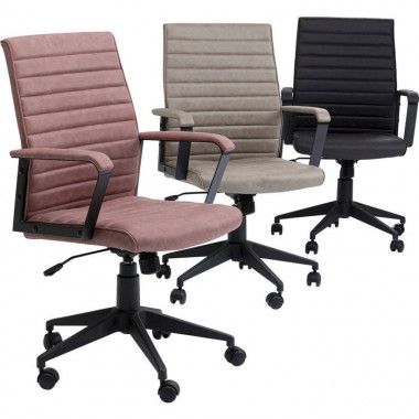 LABORA black leather effect office chair