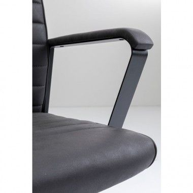 LABORA black leather effect office chair