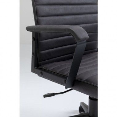 Silla de oficina LABORA efecto cuero negro