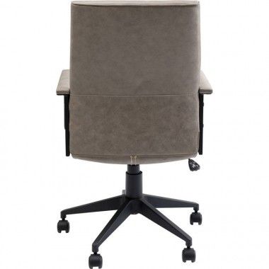 LABORA beige leather effect office chair